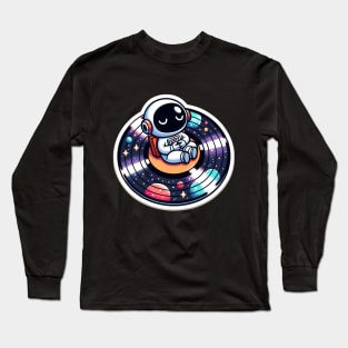 Astronaut in Space- Cosmic Record Long Sleeve T-Shirt